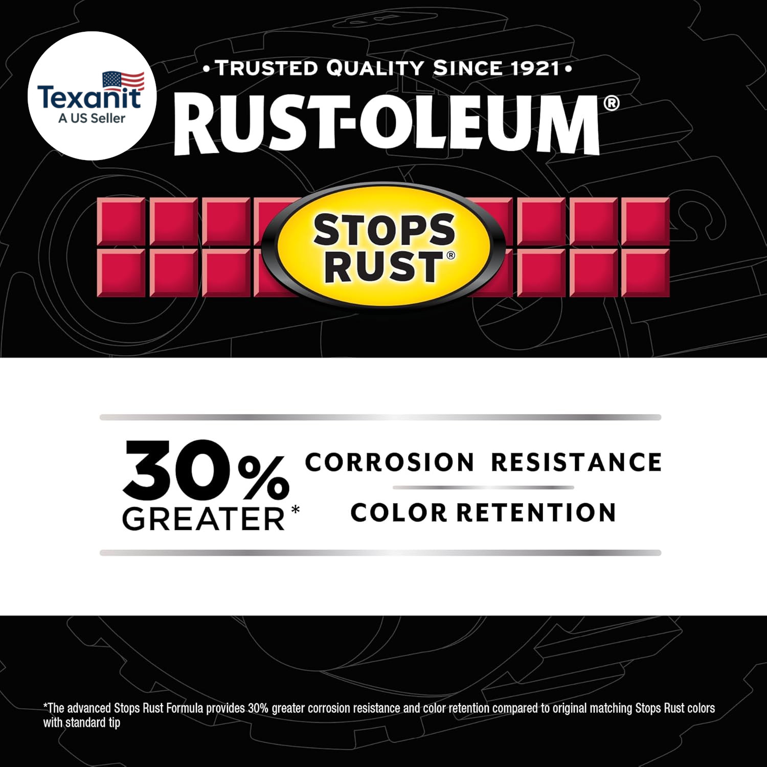 376855 Stops Rust Custom Spray 5-In-1 Spray Paint, 12 Oz, Flat Black, (Pack of 1