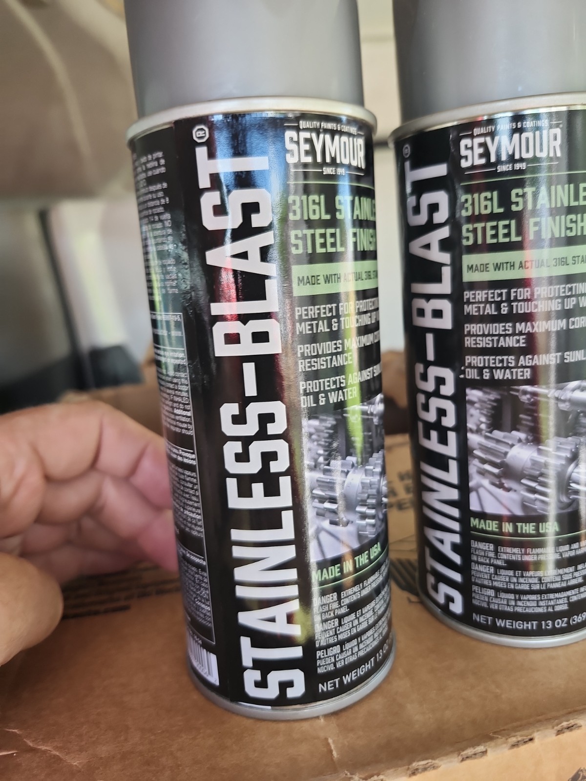 2 cans Stainless Steel Rust Protective Spray Paint