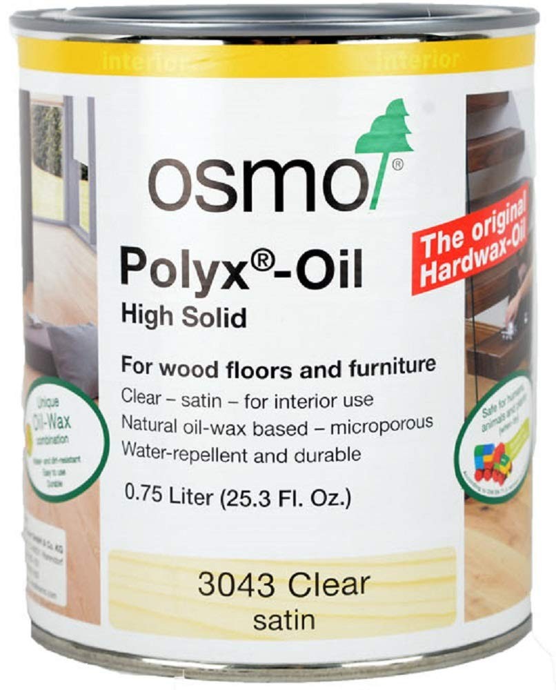 Polyx Oil Hardwax Wood Finish Clear Satin 750Ml Durable Easy Apply Water Resi…