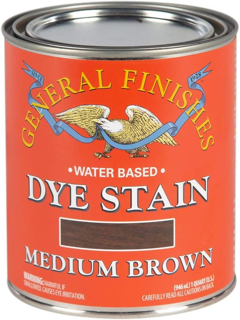 Water Based Dye, 1 Quart, Medium Brown