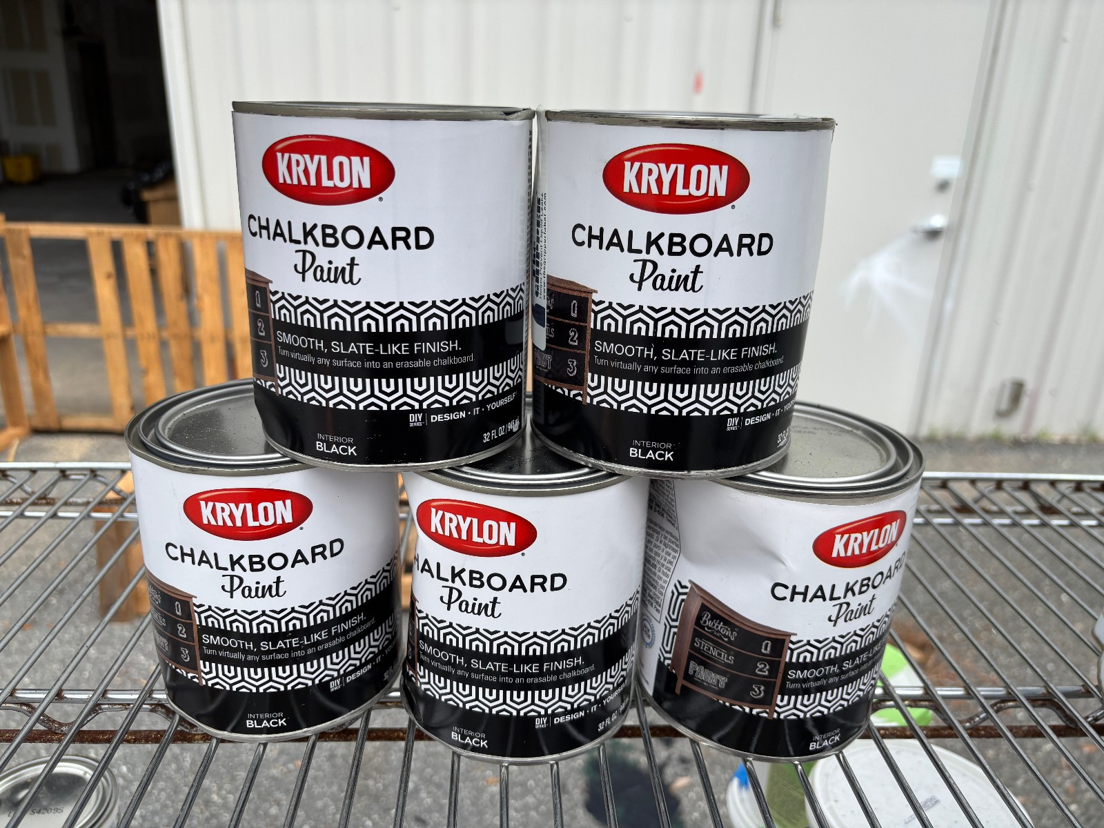 Krylon KDQ5223 Chalkboard Paint Quart-Black