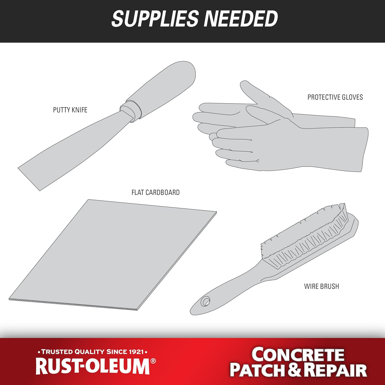 Concrete Patch & Repair 24oz – Durable Gray Solution for Cracks and Holes