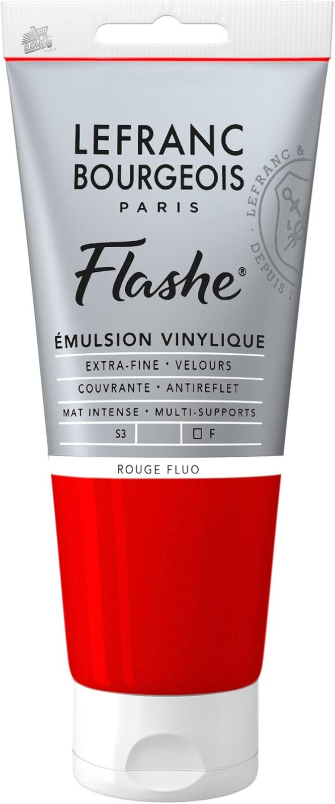 Lefranc Bourgeois Flashe Acrylic 80ml Red Fluorescent Fluo Vinyl Paint