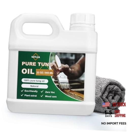 32oz 100% Pure Tung Oil for Wood—Pure Natural Wood Oil for Indoor Use