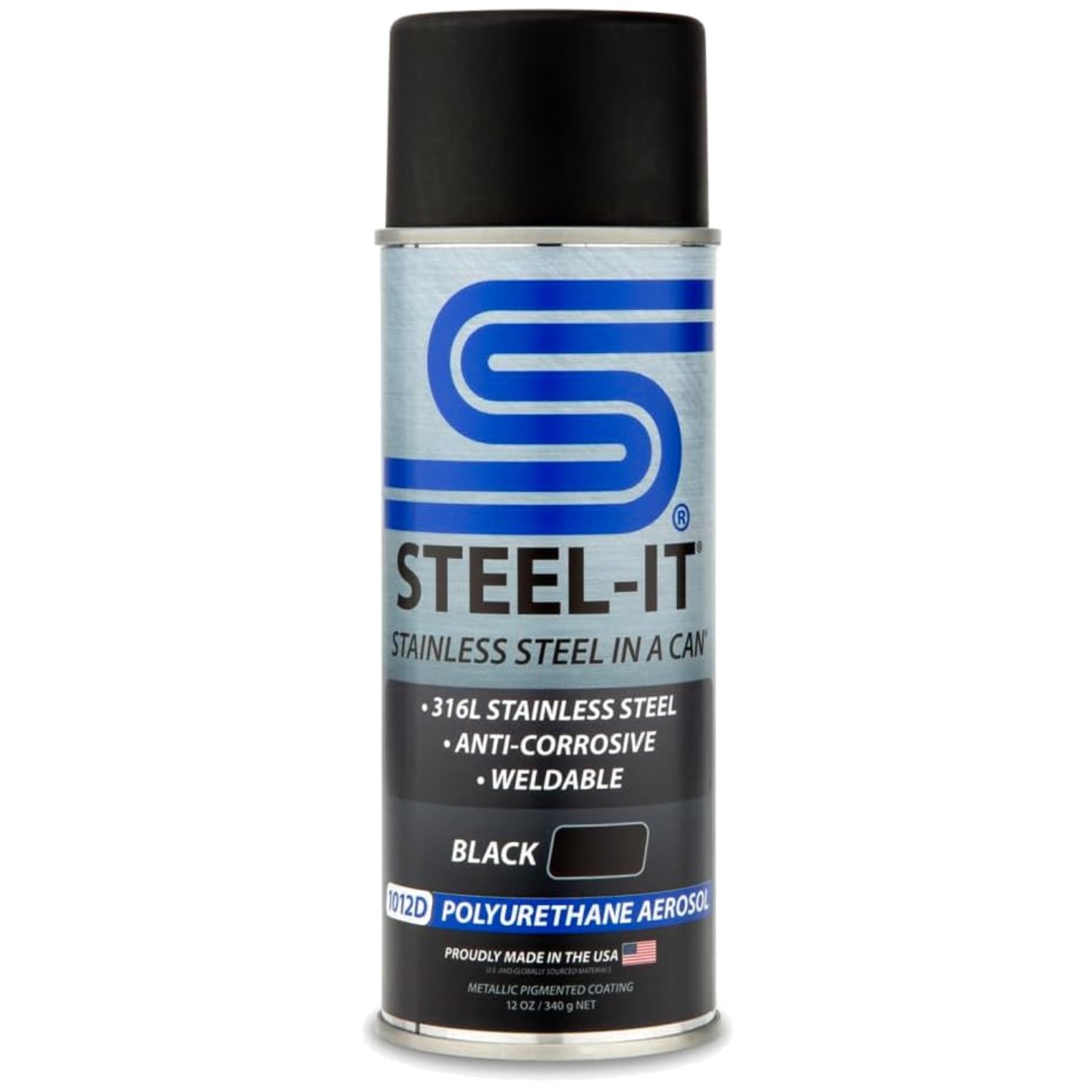 Black Polyurethane Industrial Paint Coating – 12 oz