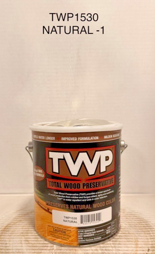 TWP 1530 Natural Low VOC Wood Preservative Stain– 1 Gallon Dented Can