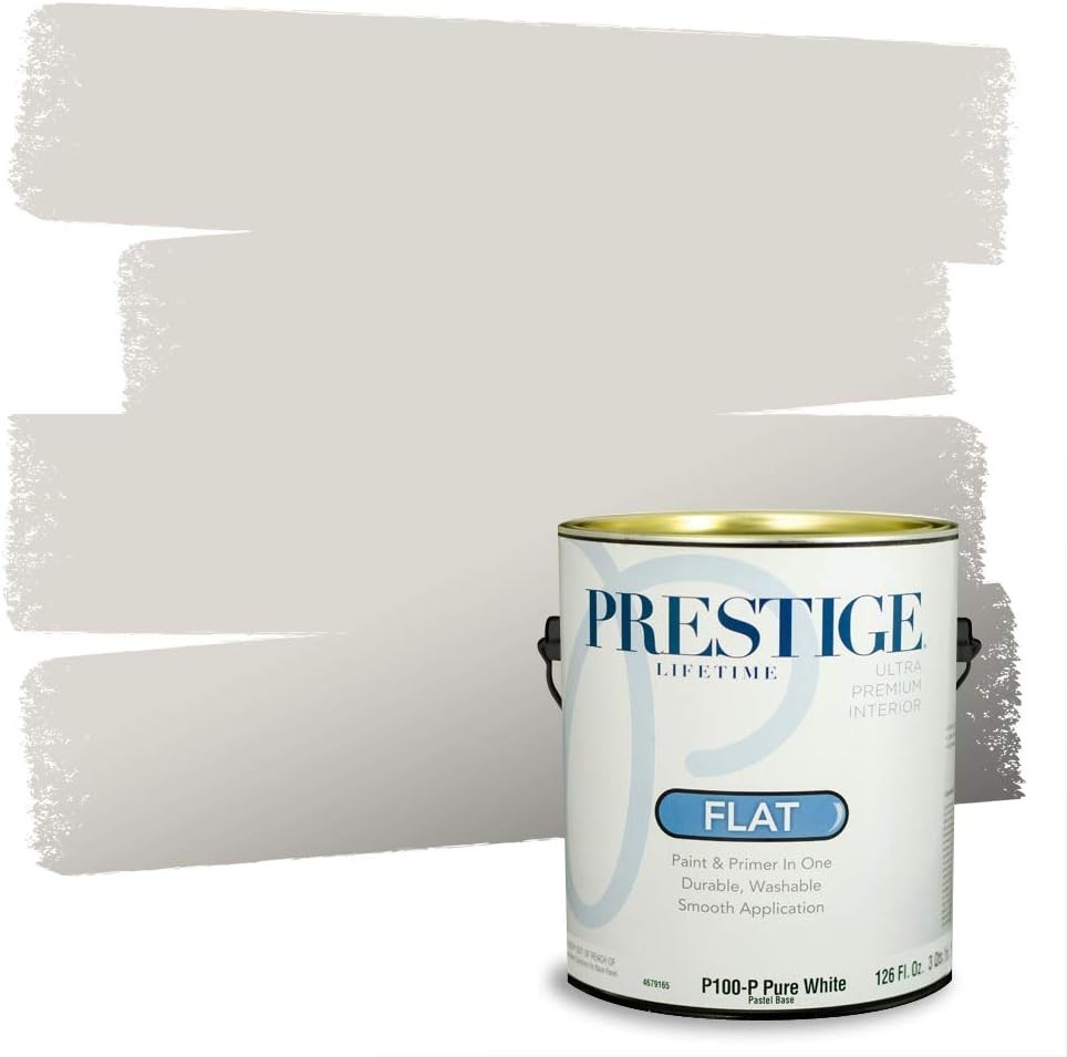 Flat Finish Silver Mist Interior Paint & Primer – 1 Gallon