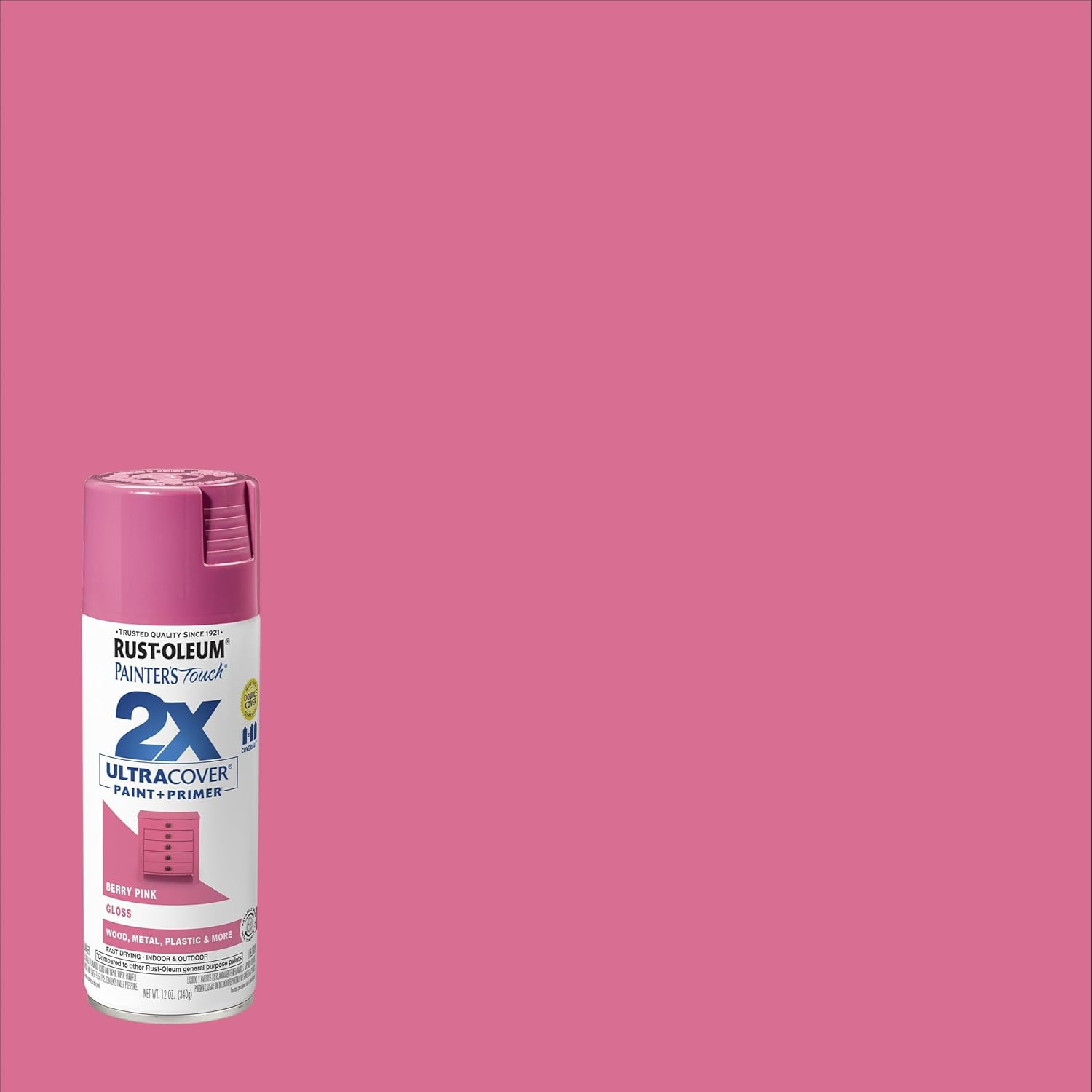 249123 Painter’S Touch Multi Purpose Spray Paint, 12-Ounce, Berry Pink
