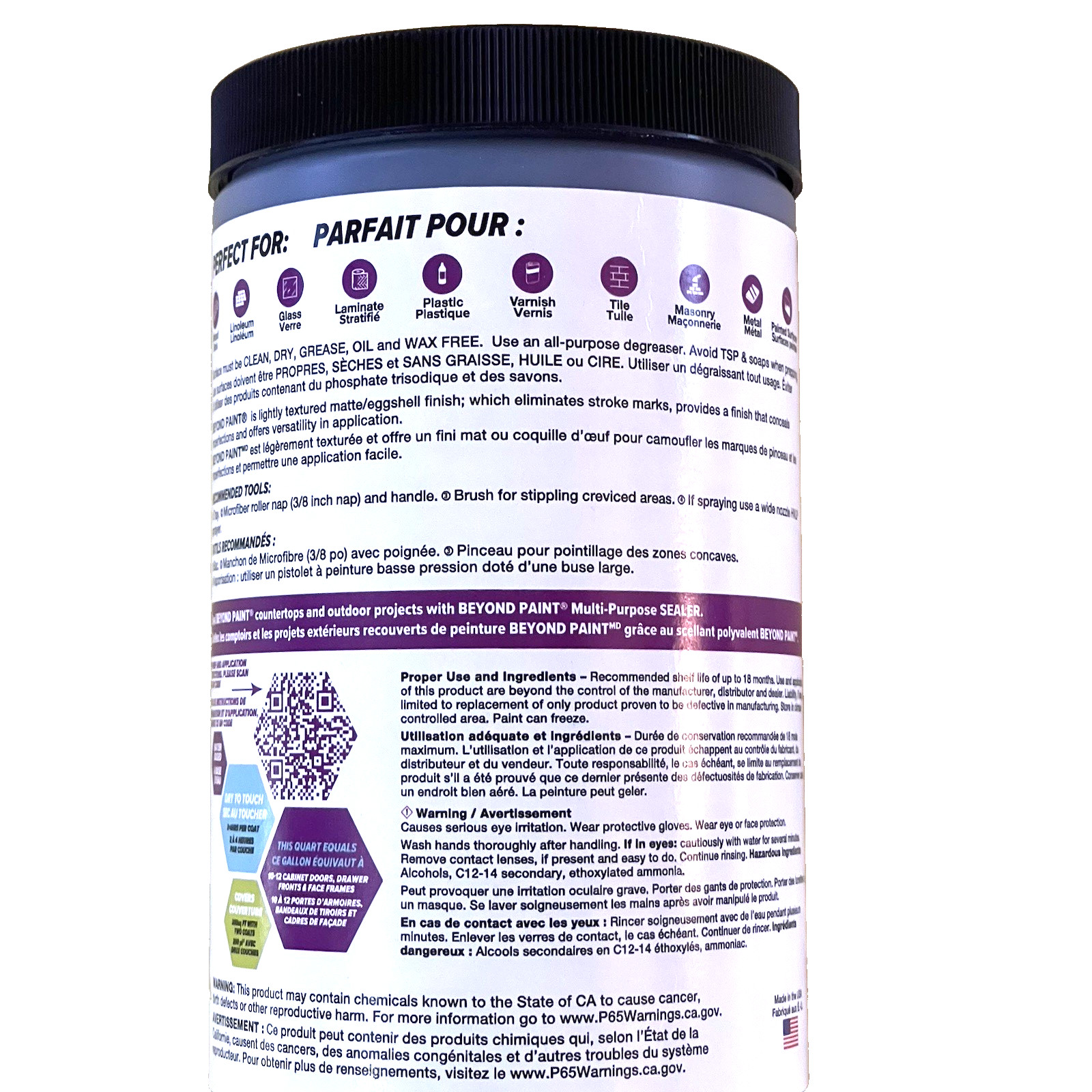 Beyond Paint All-In-One Deep Blue 1 Quart Bonds Primes Seals Furniture Cabinets
