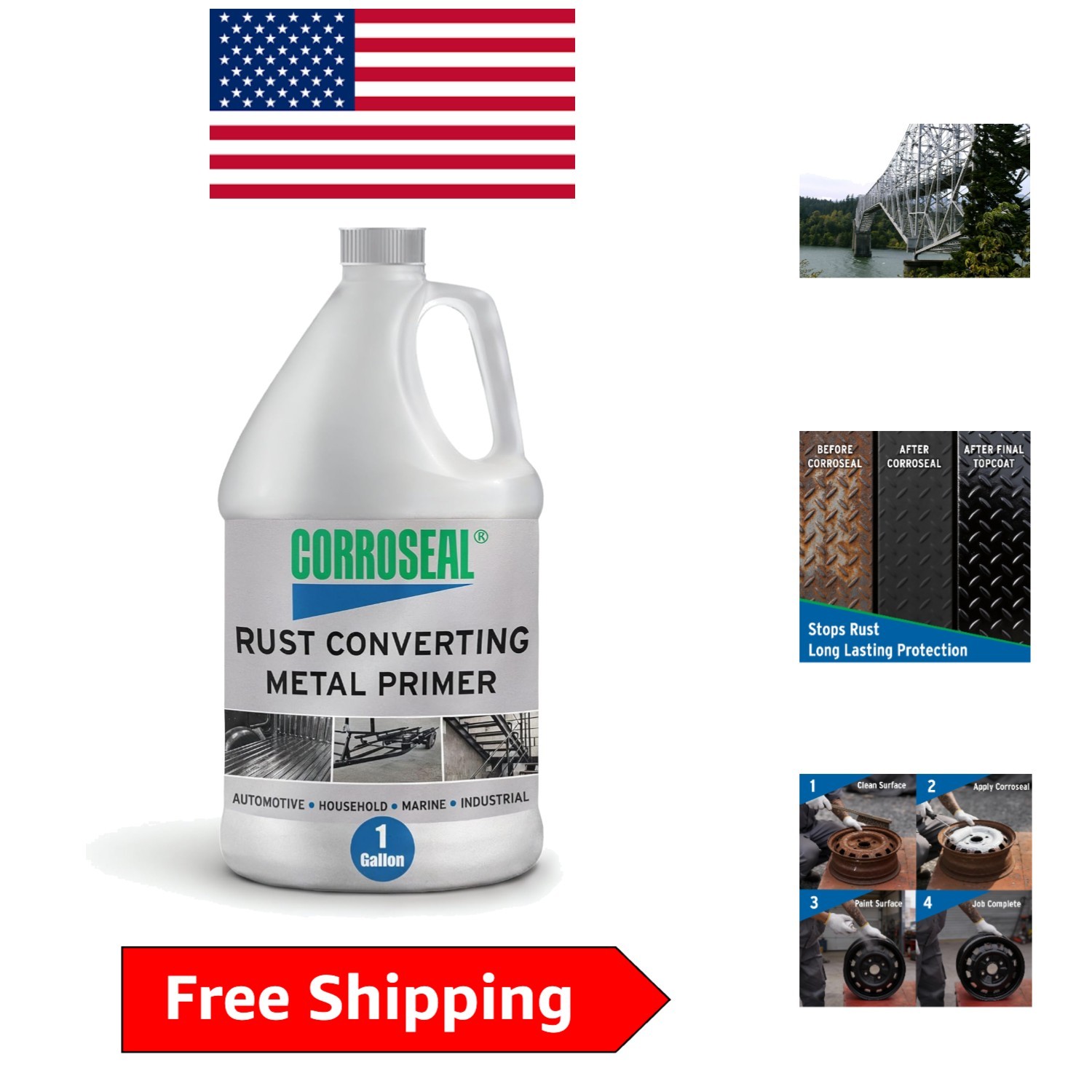 Elite Rust Converter & Metal Primer – 1 Gallon for Ultimate Corrosion Control
