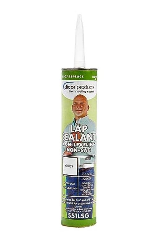 55LSG-HAPS-Free Non-Leveling Lap Sealant -0.3 Oz, Grey, Secure, Ideal for RV 1
