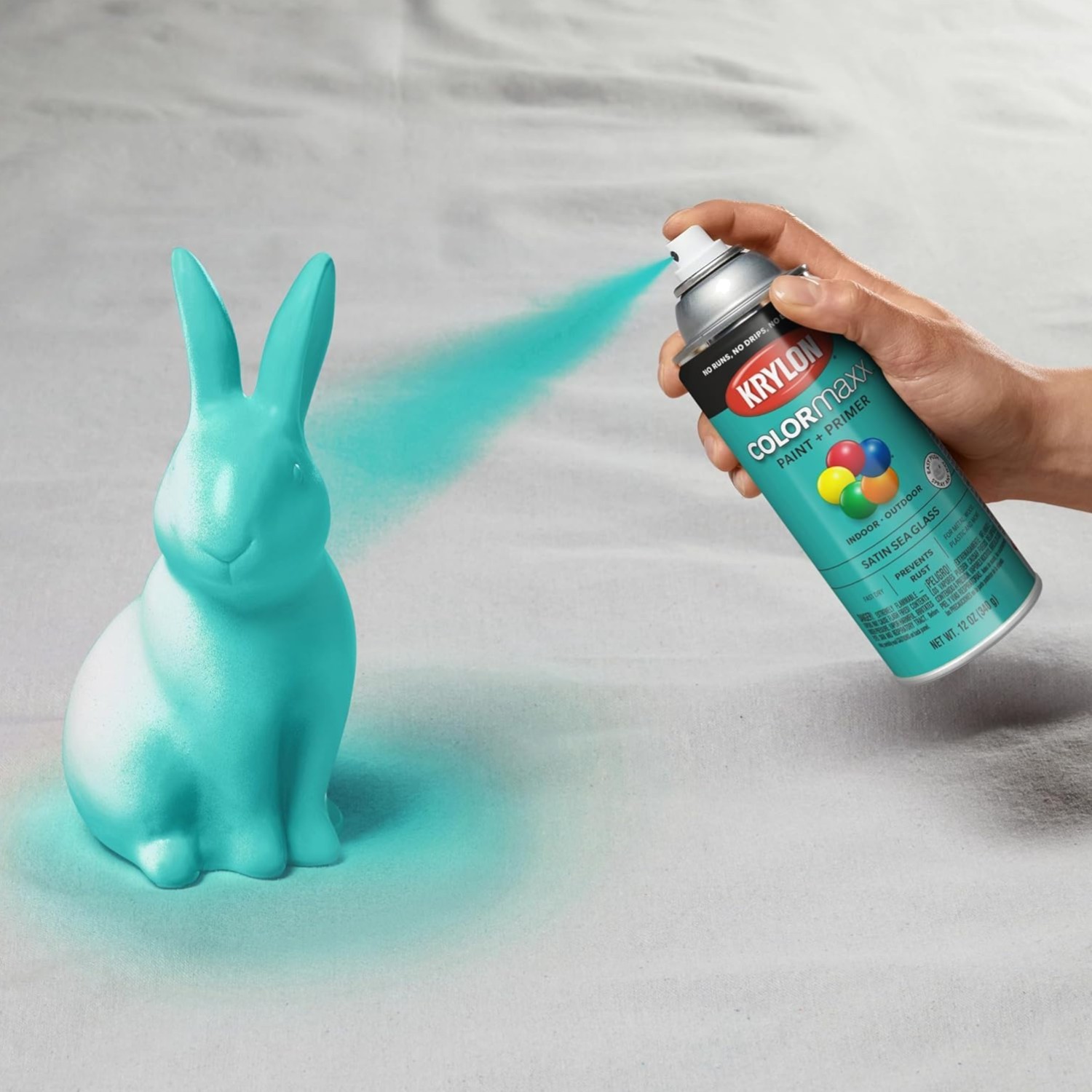 Colormaxx Satin Spray Paint & Primer, Sea Glass – 1 Each