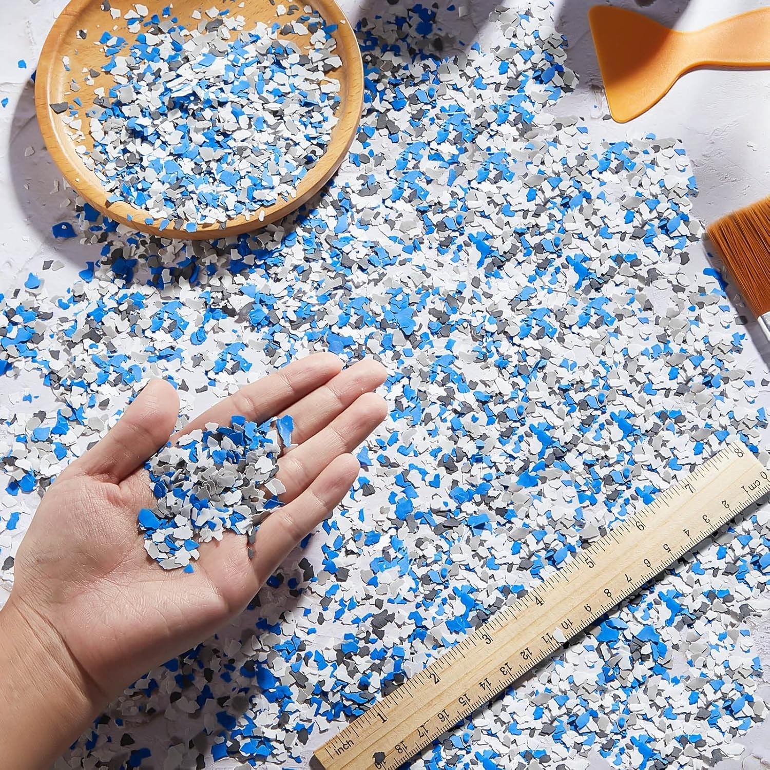 1400 G/ 3.08 Lb Blend Color Chips Concrete Floor Coatings Decorative Paint Flake