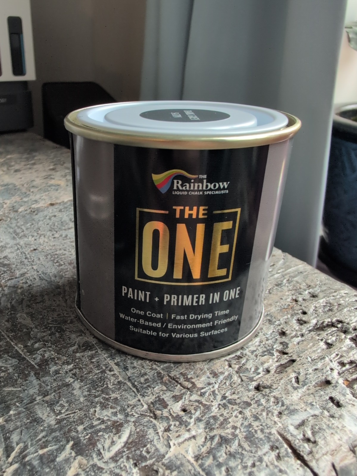 THE ONE Paint and Primer: Dark Grey, Satin 250ml House Paint -Lot of 6 Brand New