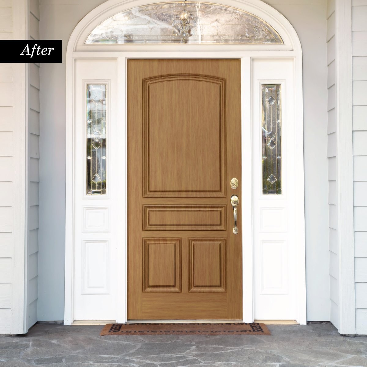Wood Look Paint Kit for Front & Interior Doors – Honey Oak Finish, Easy Applicat