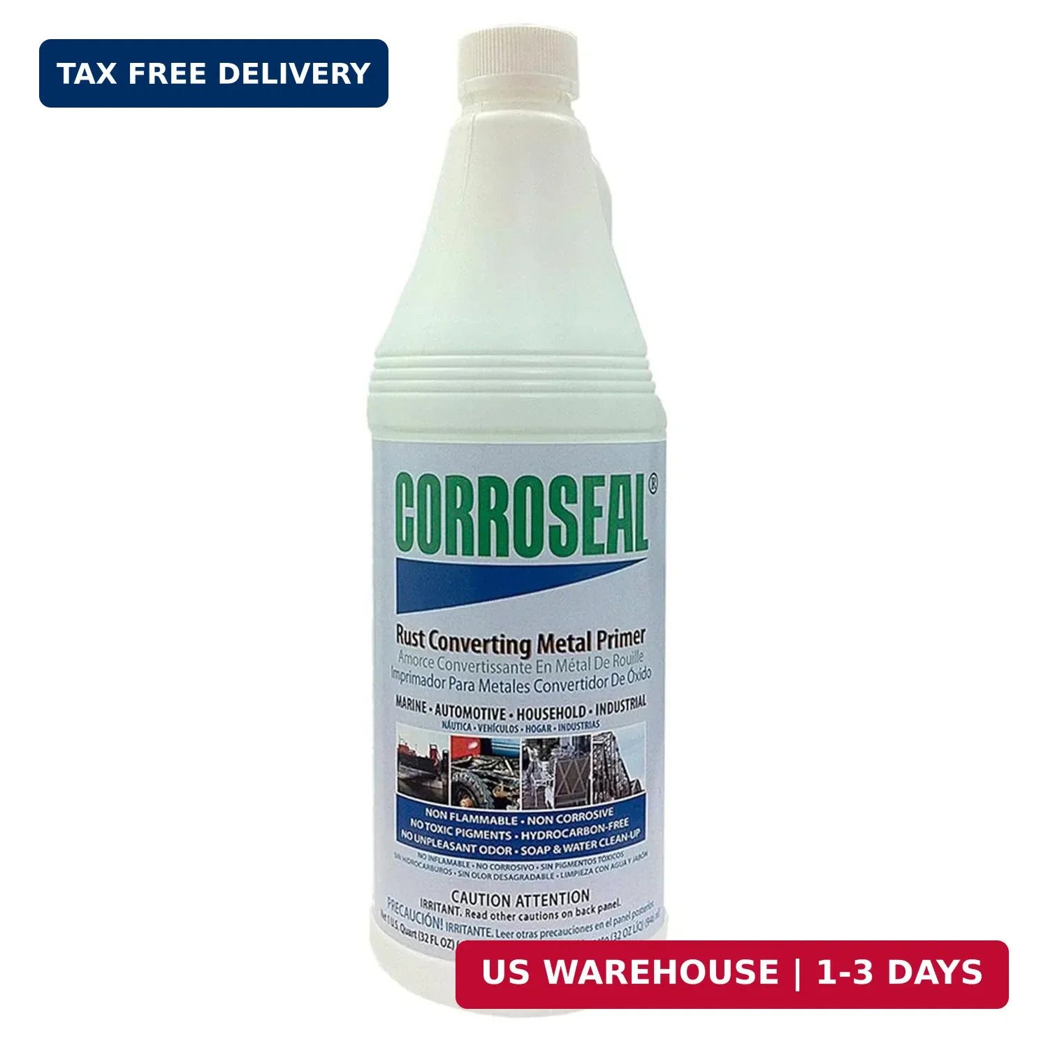 Corroseal-82320 Water-Based Rust Converter Metal Primer, Rust Converter – 1 Qt