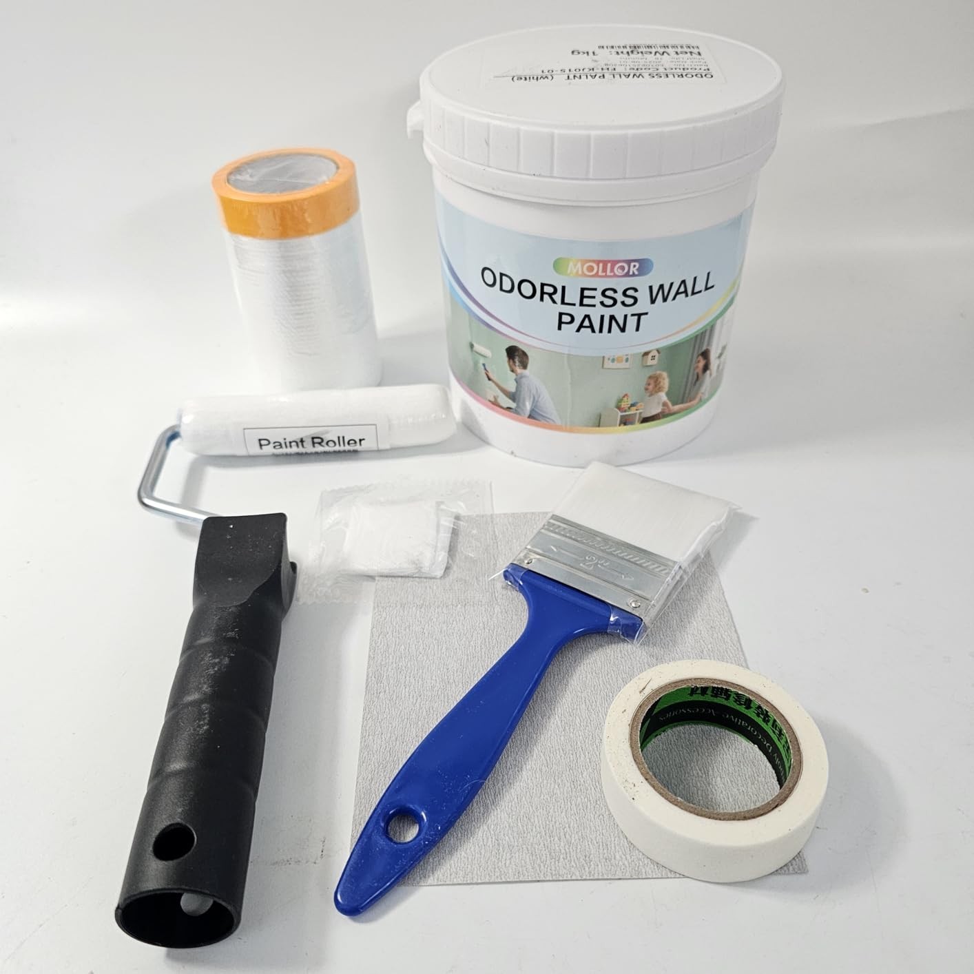 White Interior Exterior Wall Paint 16 Oz Acrylic Latex No Sanding Low Odor Quick