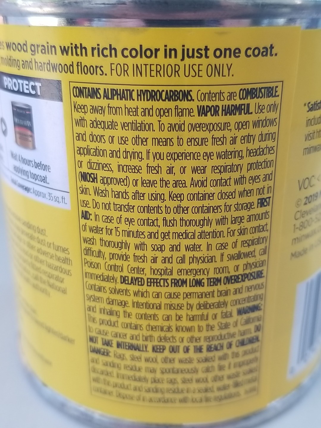 Minwax Wood Finish Golden Oak Wood Stain / Sealer, 8 oz can, 210B Lot of 2