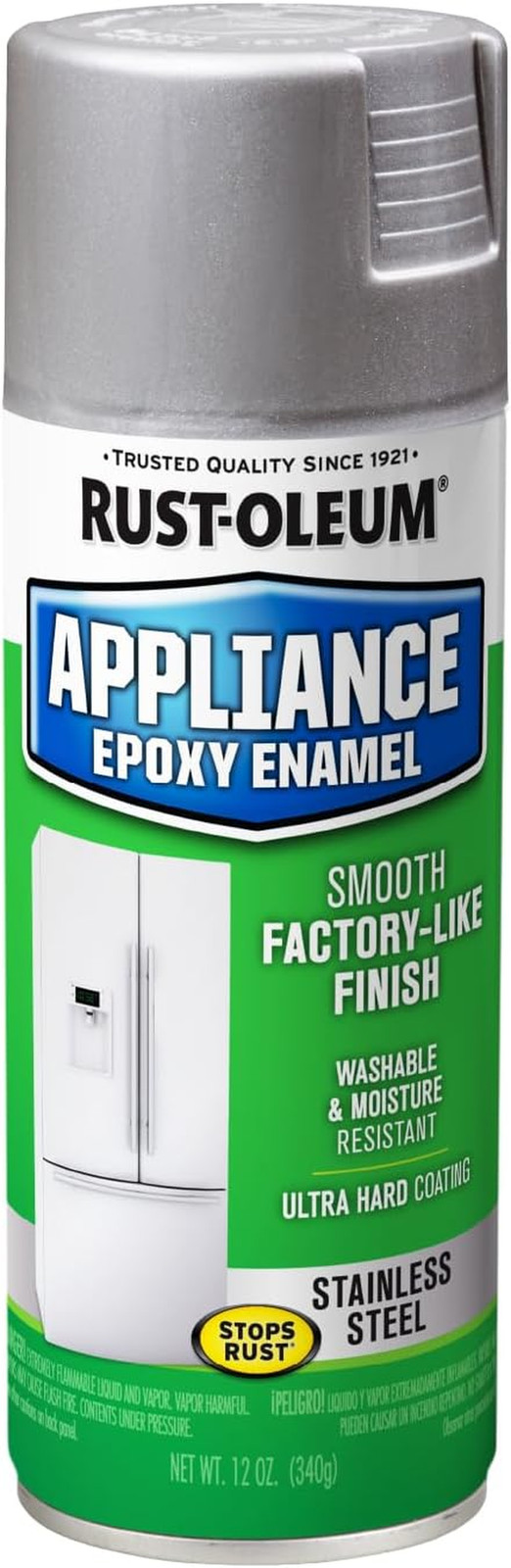 7887830 Specialty Appliance Epoxy Spray Paint, 12 Oz, Stainless Steel