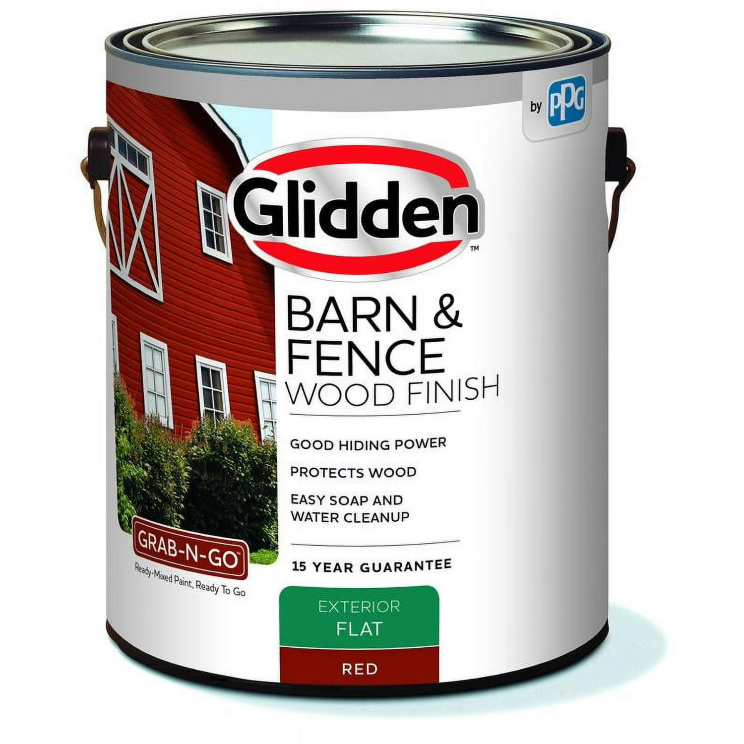 Glidden Grab-N-Go 1 gal Red Flat Barn & Fence Exterior Wood Paint Durable