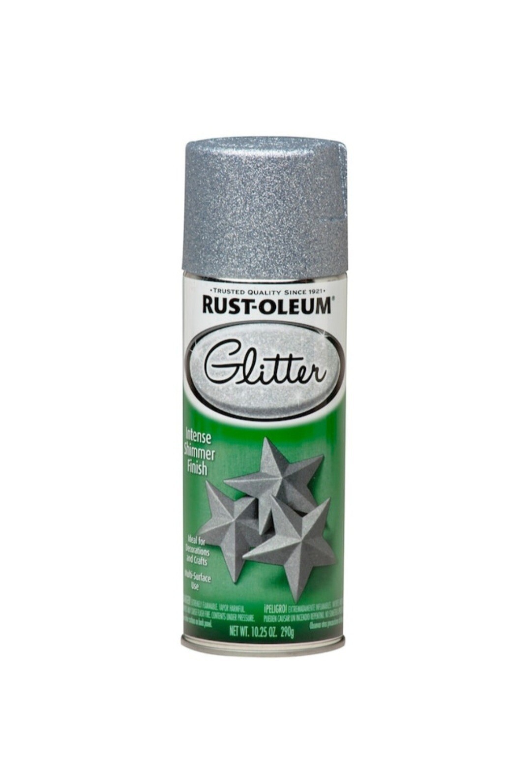 Rust-Oleum 267734 Specialty Silver Glitter Spray, 10.25oz, Pack of 1