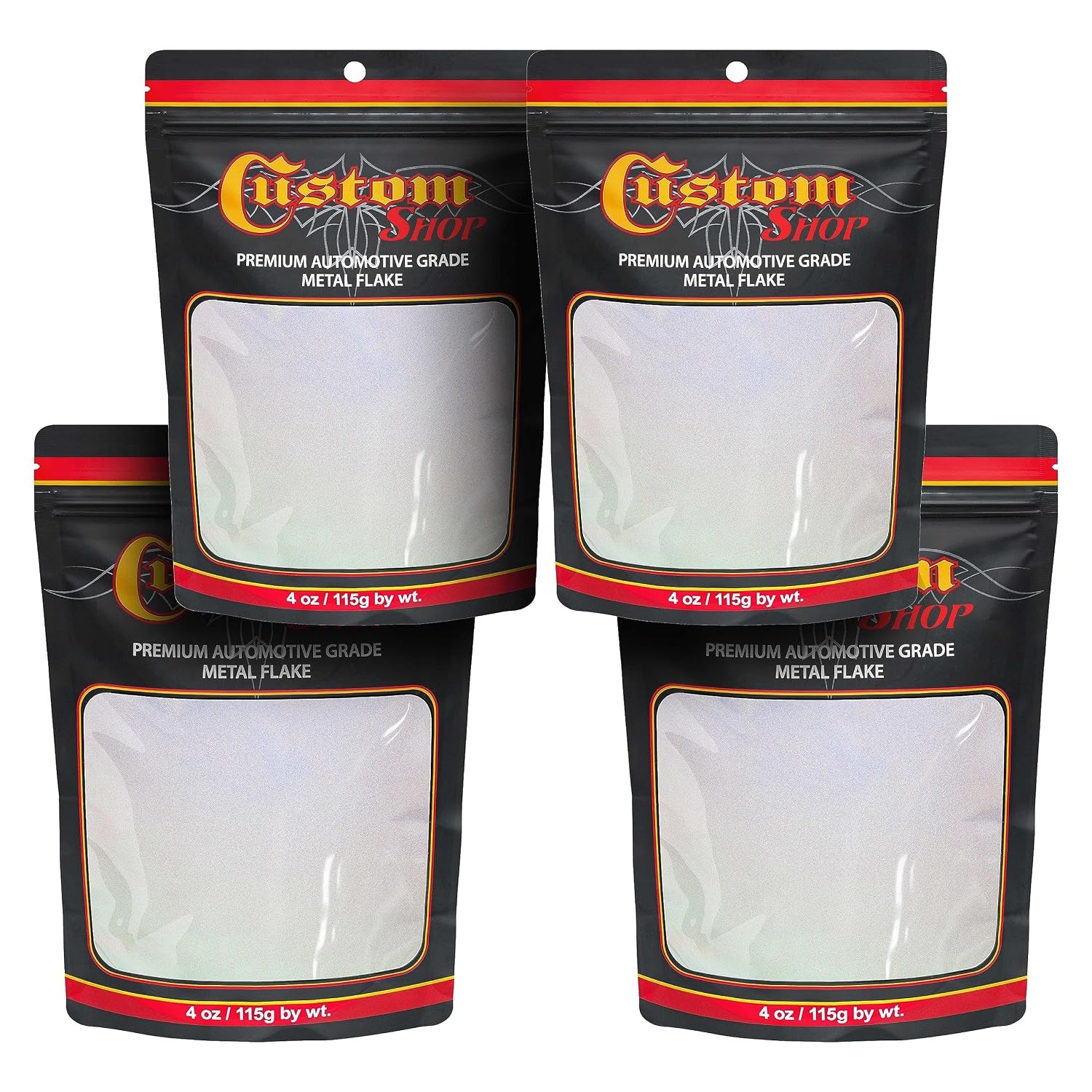 Custom Shop Metal Flake for Automotive Paint Fire Red 4oz Micro 004 Metal