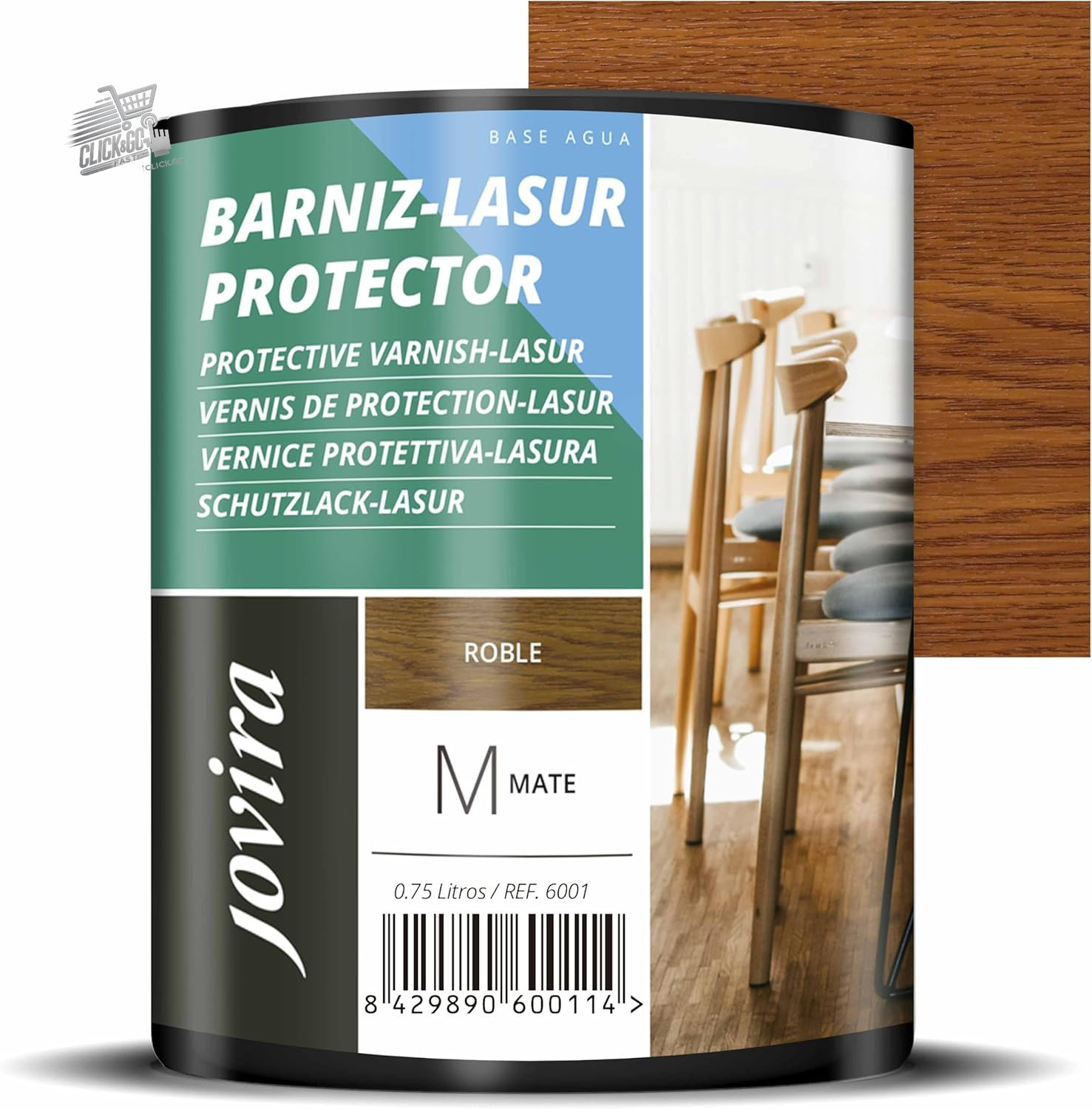 Outdoor Wood Paint Interior Protective Glaze Water Impregnating 750ml Oak D