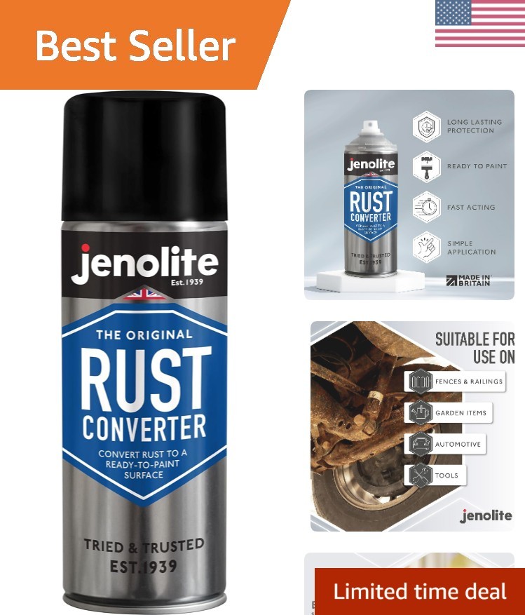 Rust Converter Spray for Metal 400 ml 13.52 fl oz. All In One Fast‑Acting Epo…