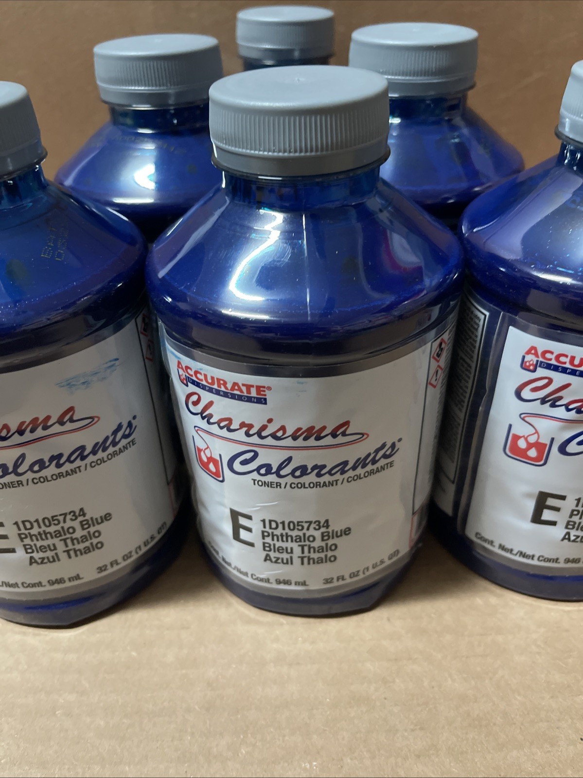 6pc Pack Accurate Charisma Colorant Tint Toner E 1d105734 Phthalo Blue 32 fl oz