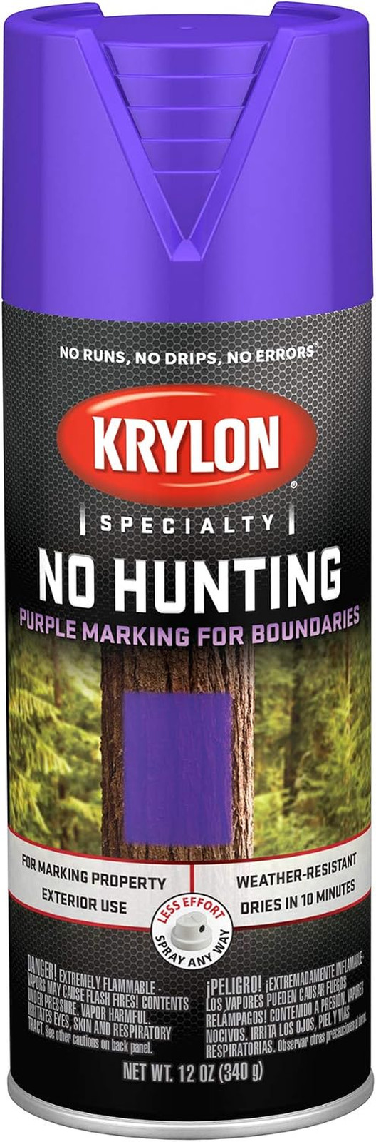 Krylon K02510777 No Hunting Spray Paint Purple