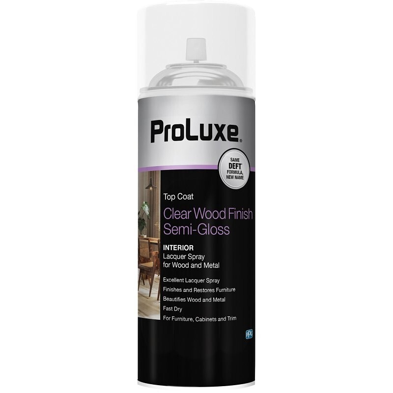 NEW PROLUXE PLX011S/54 SPRAY SEMI-GLOSS LACQUER CLEAR WOOD FINISH SEALER 5881867