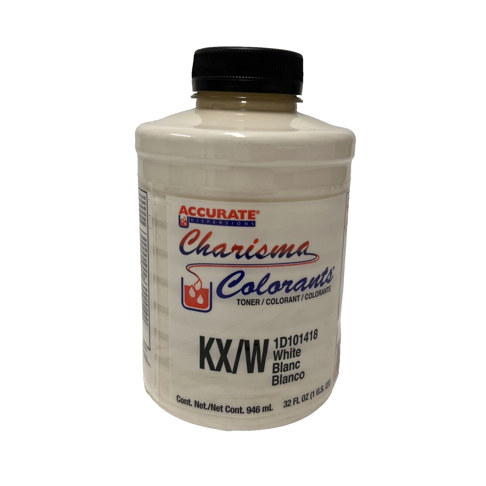 Charisma Colorants White Toner 32oz KX/W 1D101418 Tint by Accurate Dispersions