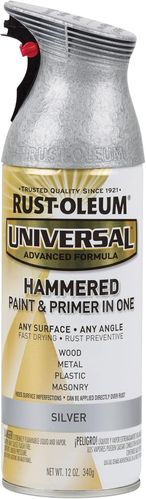 245197 Universal All Surface Spray Paint, 12 Oz, Satin Black