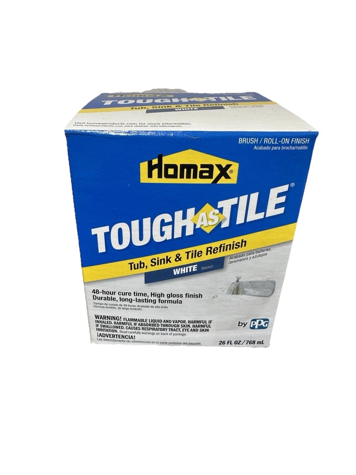 Homax Tough as Tile White Tub Sink & Tile Refinish High Gloss 26oz U-91HT-01