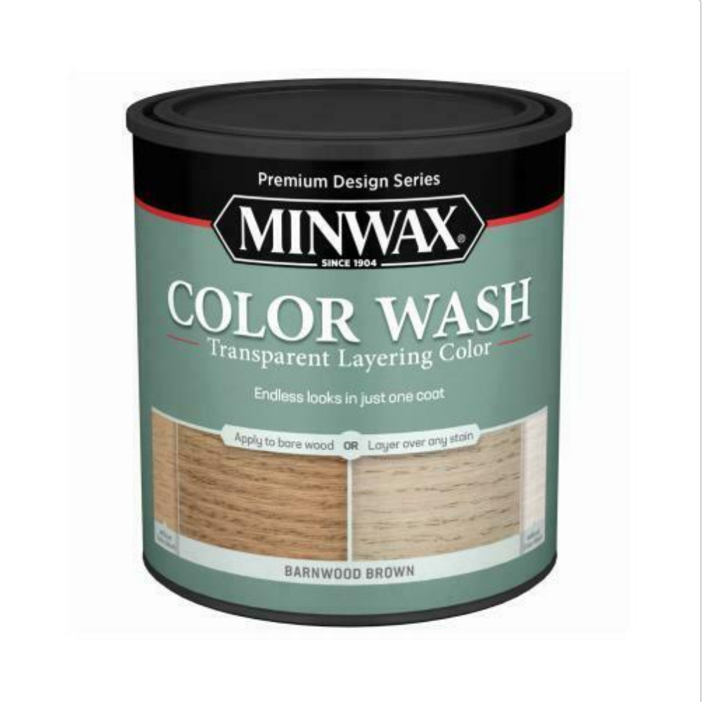 Minwax Color Wash Stain, Transparent, Barnwood Brown, 1-Qt.