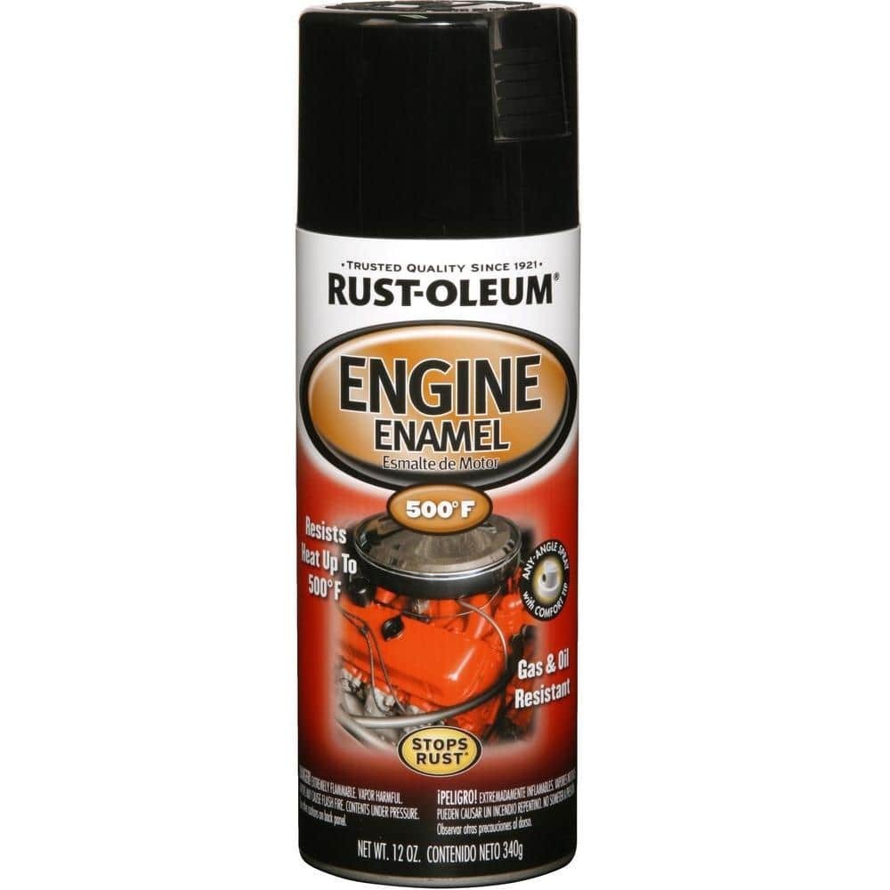6-Pack Gloss Black Automative Engine Enamel Spray Paint High Temperature Heat