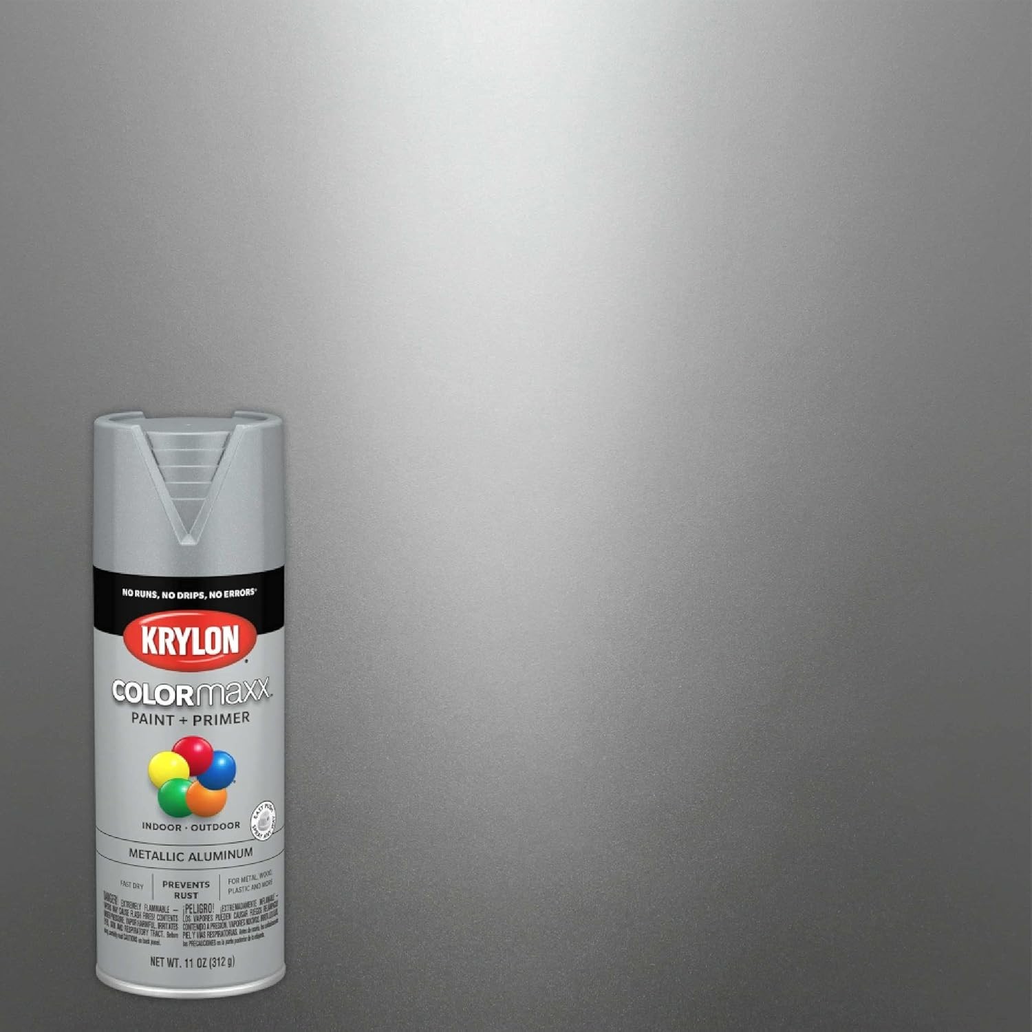 Versatile COLORmaxx Metallic Aluminum Spray Paint & Primer – 25 Sq. Ft. Coverage
