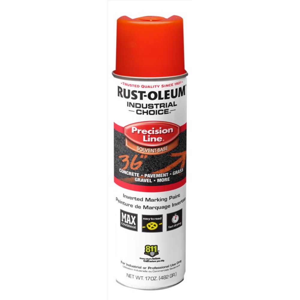 Rust-Oleum Industrial Choice Alert Orange Field Marking Paint 17 oz (Pack of 12)