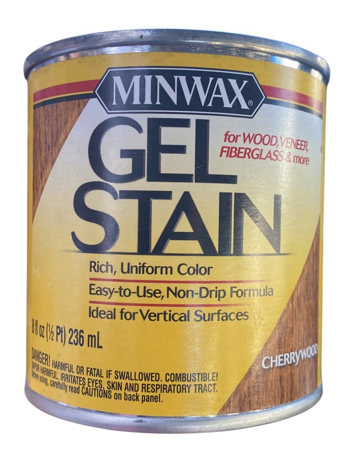 Minwax Gel Stain Cherrywood 8 fl oz 1/2 Pint Pt Interior Discontinued Weathered