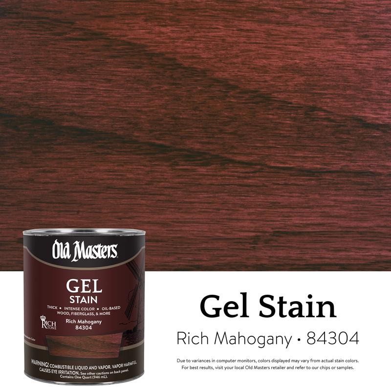 Old Masters 84304 Interior and Exterior Mahogany Gel Stain 1 qt.