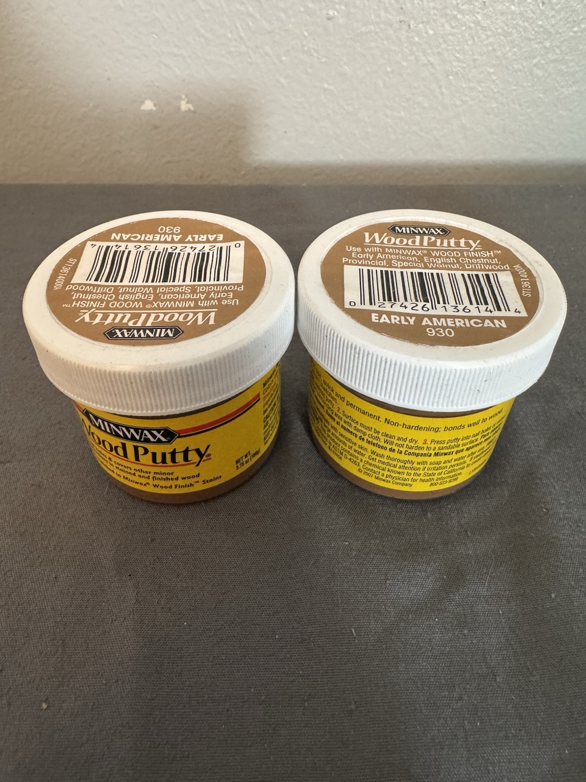 Lot of 2 Minwax Wood Putty Early American 930 – 3.75 oz Each – New & Sealed