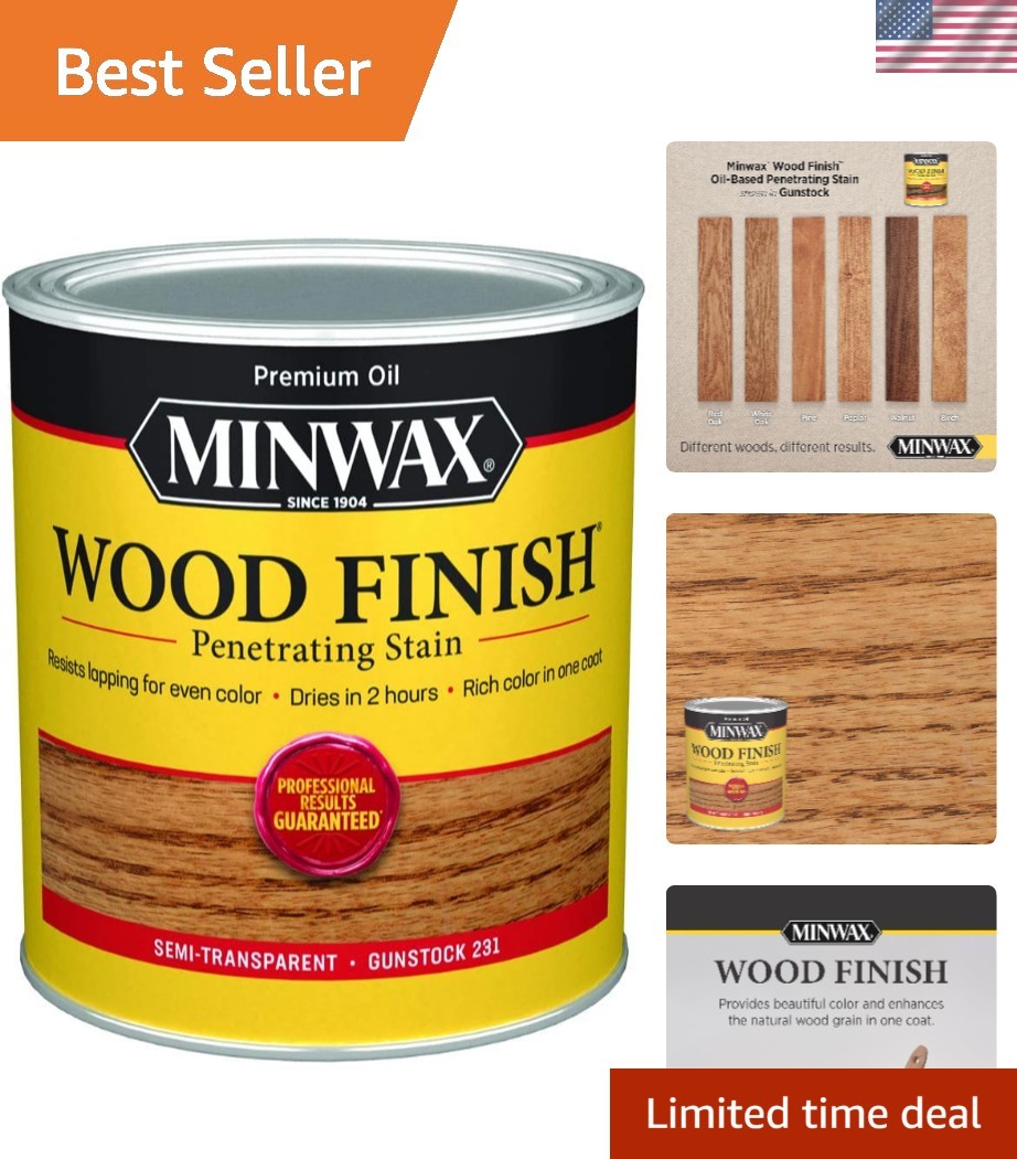 Transform Your Space with 1 Quart Gunstock Wood Finish – Easy Application Stain