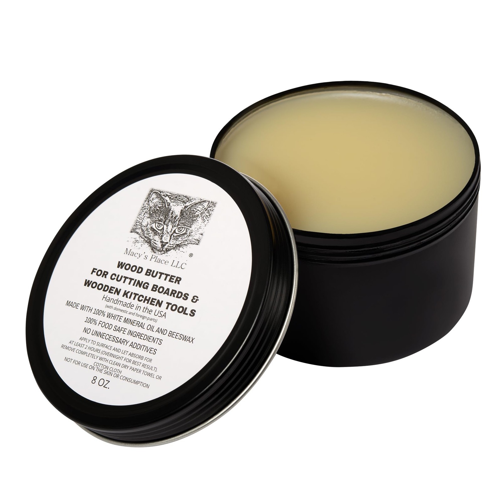 Wood Butter Cutting Board Wax – 8 fl oz – Conditioner for 8 Ounce (Pack of 1)