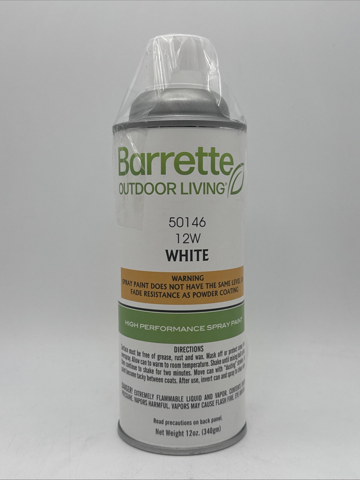 Barrette Outdoor Living White Spray Paint 50146 12W 12oz