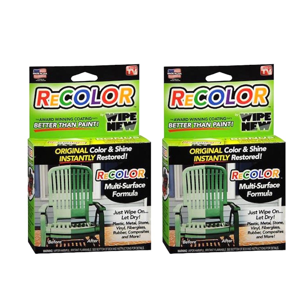 Wipe New Recolor Furniture Restorer Wipe-On Applicator Faded Surfaces To The