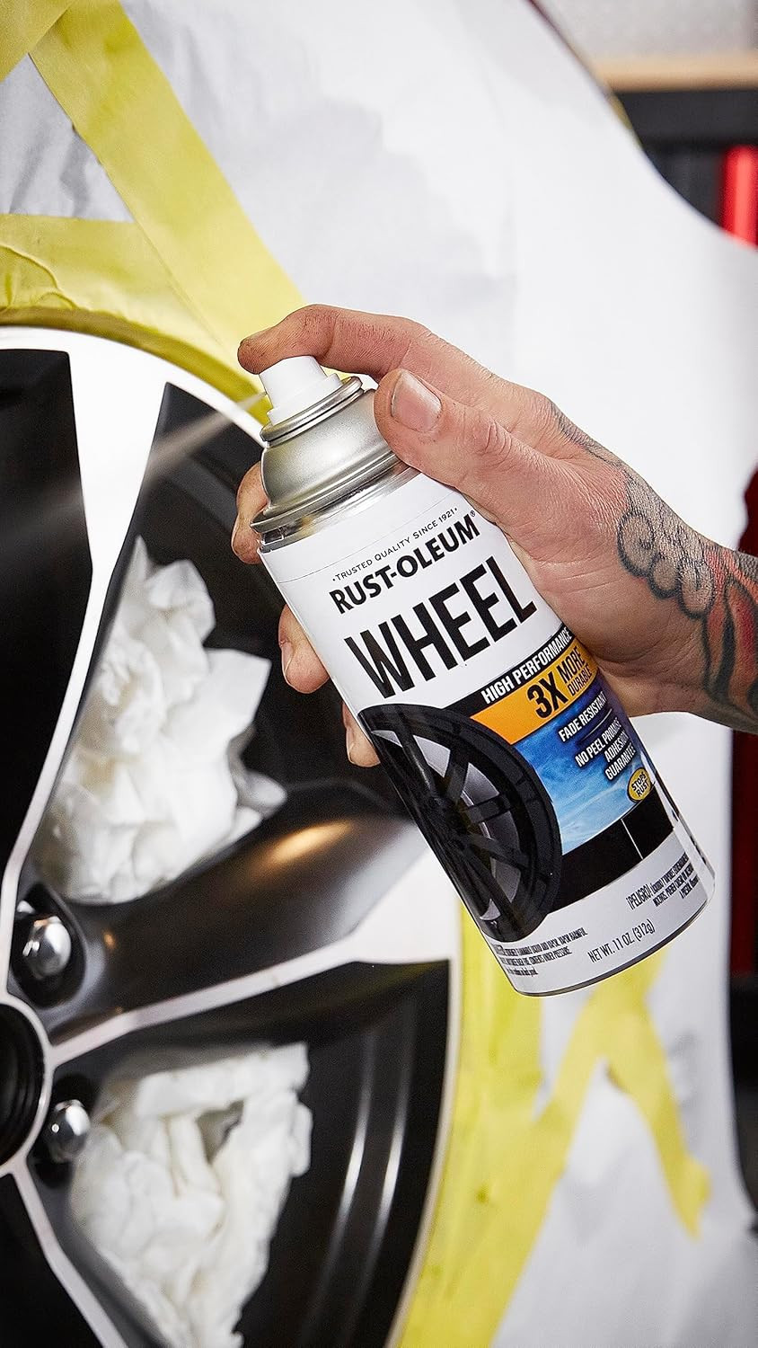 Rust-Oleum 366438 High Performance Wheel Spray Paint, 11 Oz, Matte Black