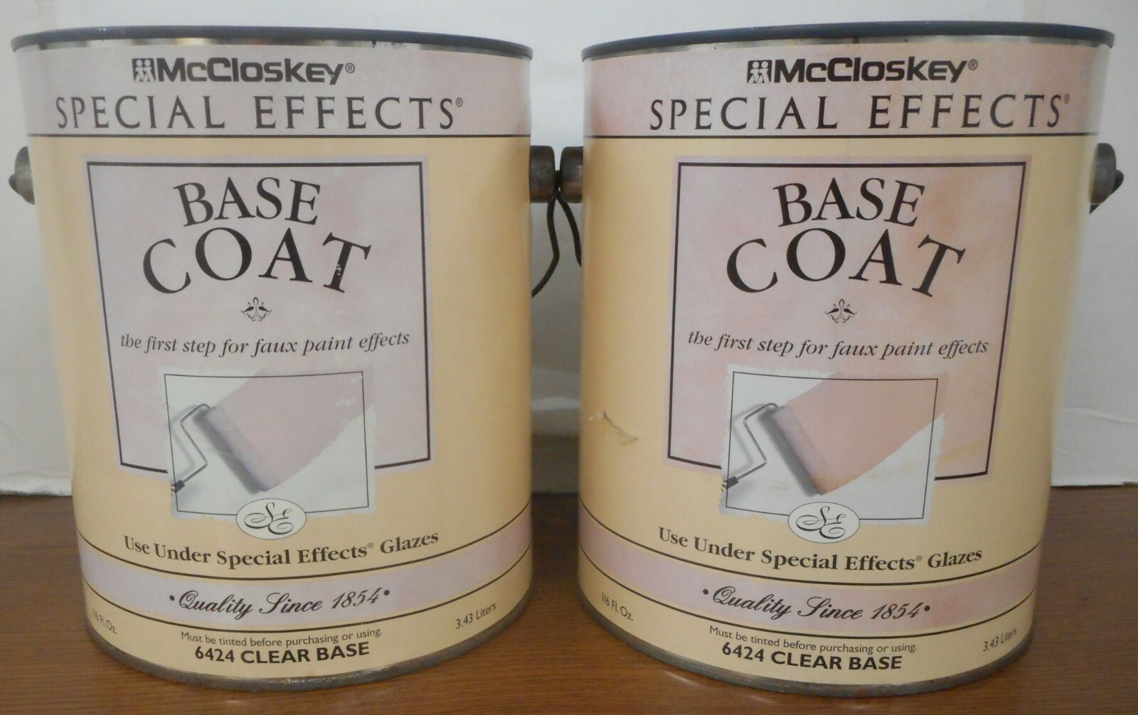 2 Pack MCCLOSKEY SPECIAL EFFECTS BASE COAT 6424 CLEAR BASE 116 Oz Ea *IMPERFECT