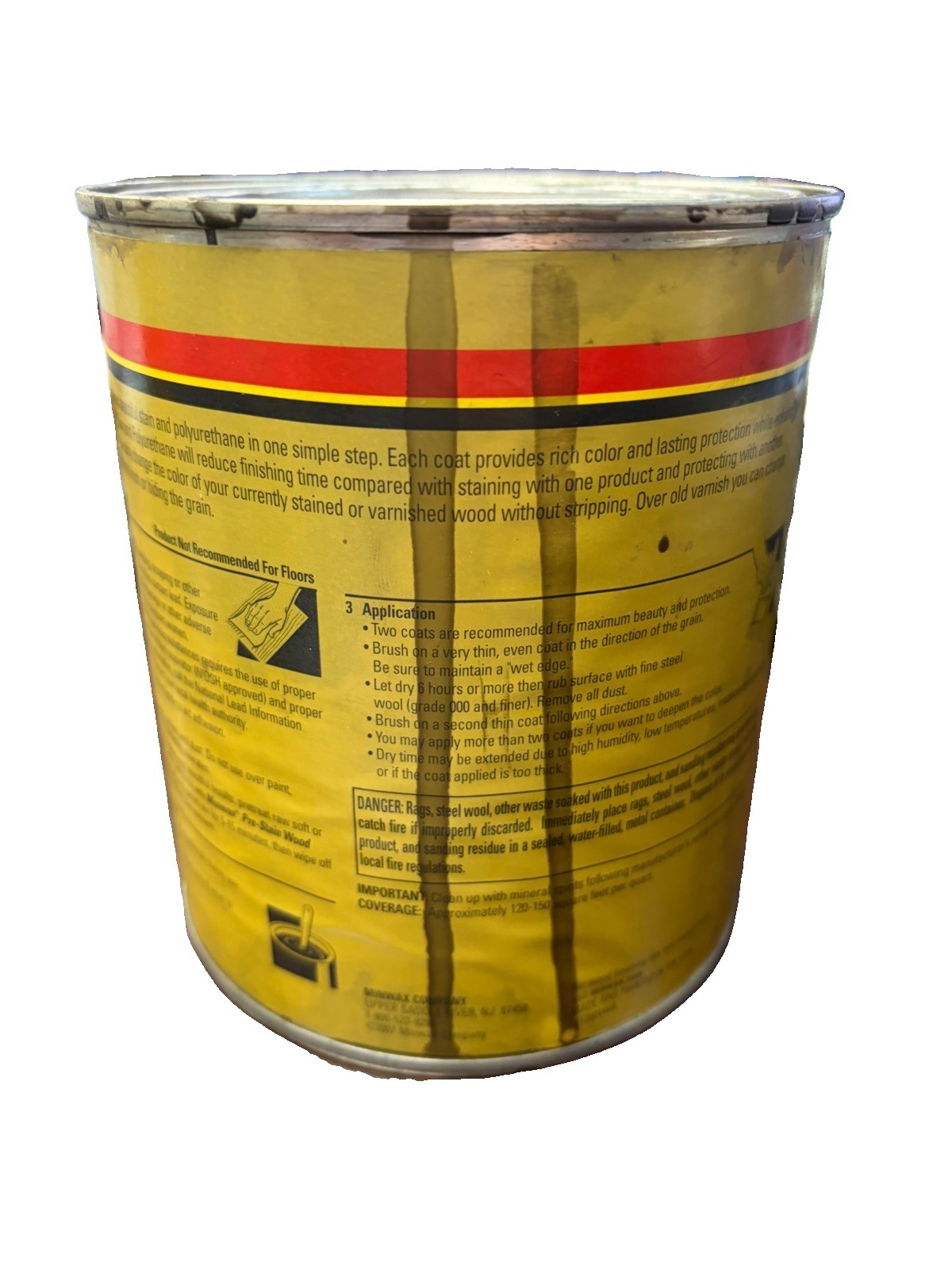 Minwax PolyShades Stain & Polyurethane TUDOR Satin 1 Quart 3/4 Full