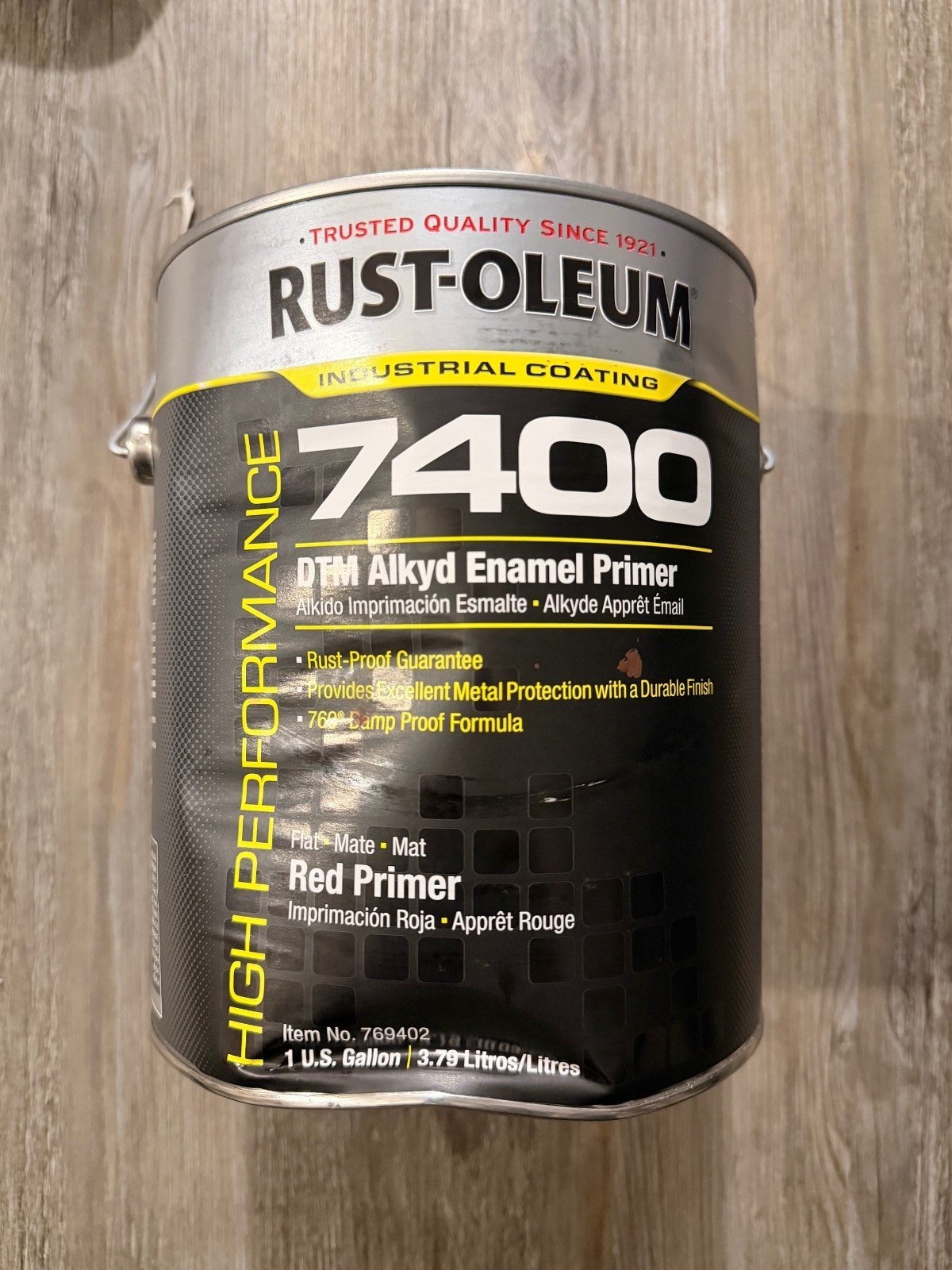 RUST-OLEUM 7400 DTM Alkyd Enamel Primer, Red Primer, High Performance 1 Gallon