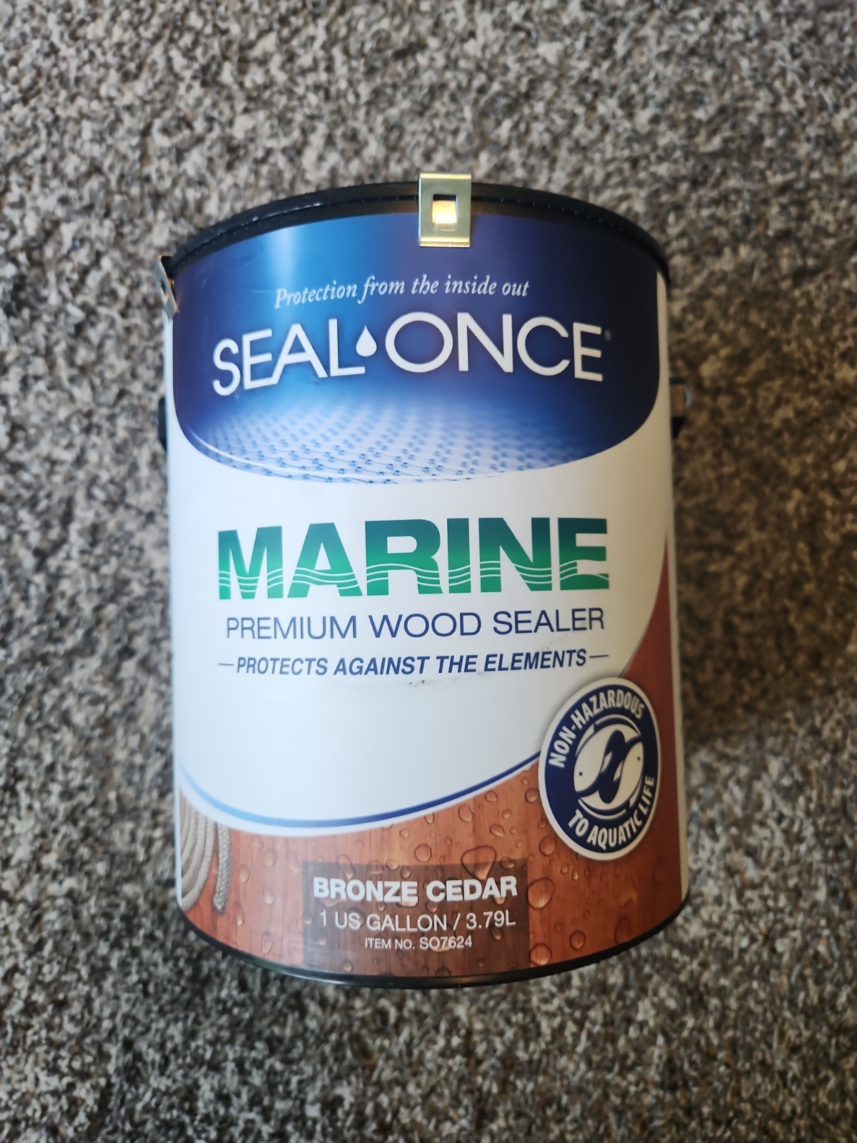 1 Gallon Of Seal Once Marine Bronze Cedar Premium Wood Sealer